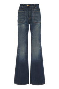 High-rise flared jeans