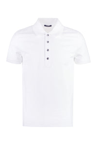 Knitted cotton polo shirt