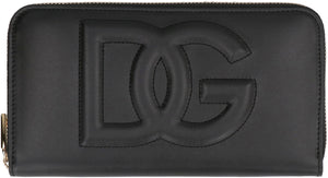 DG Logo leather zip-around wallet-1