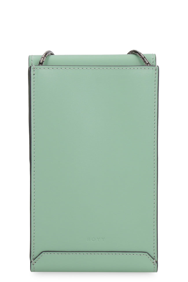 Boyy Buckle Detailed Crossbody Phone Case in Green