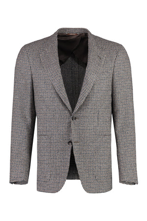 Houndstooth wool blazer-0