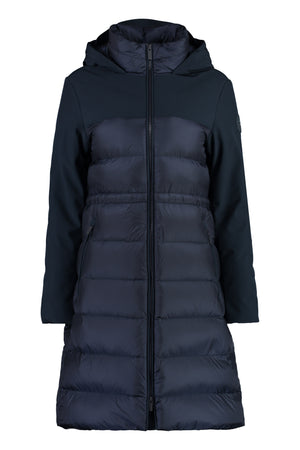 Long hooded down jacket-0