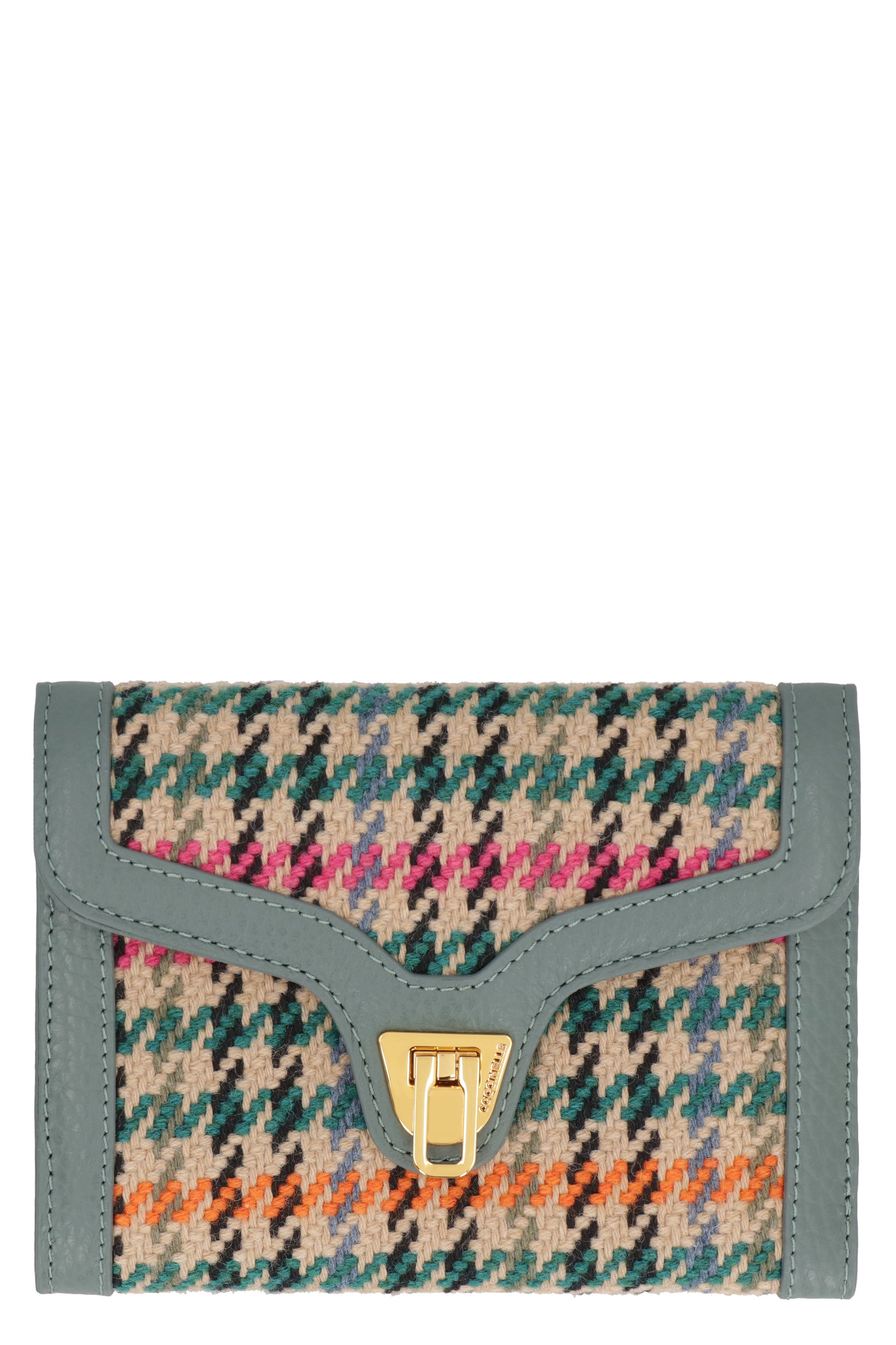 Coccinelle - Beat pied de poule fabric wallet Multicolor - The Corner