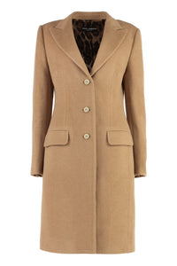 Single-breasted wool coat