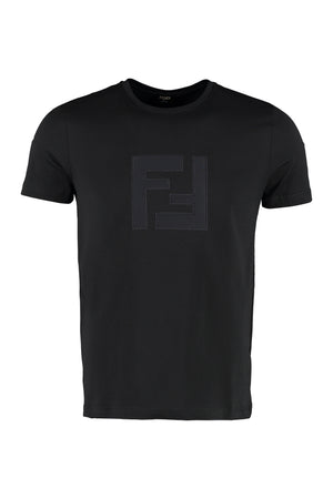 Cotton T-shirt with FF logo-0