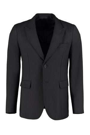 Single-breasted wool jacket-0