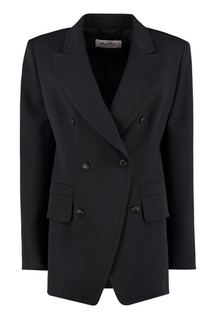 Double-breast wool blazer-0