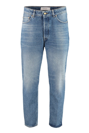 5-pocket straight-leg jeans-0