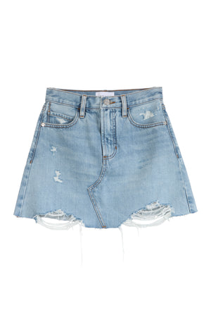 Denim mini skirt-0