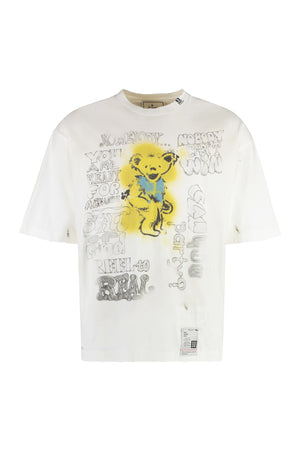 T-shirt in cotone con stampa-0