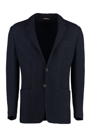 Single-breasted wool jacket-0