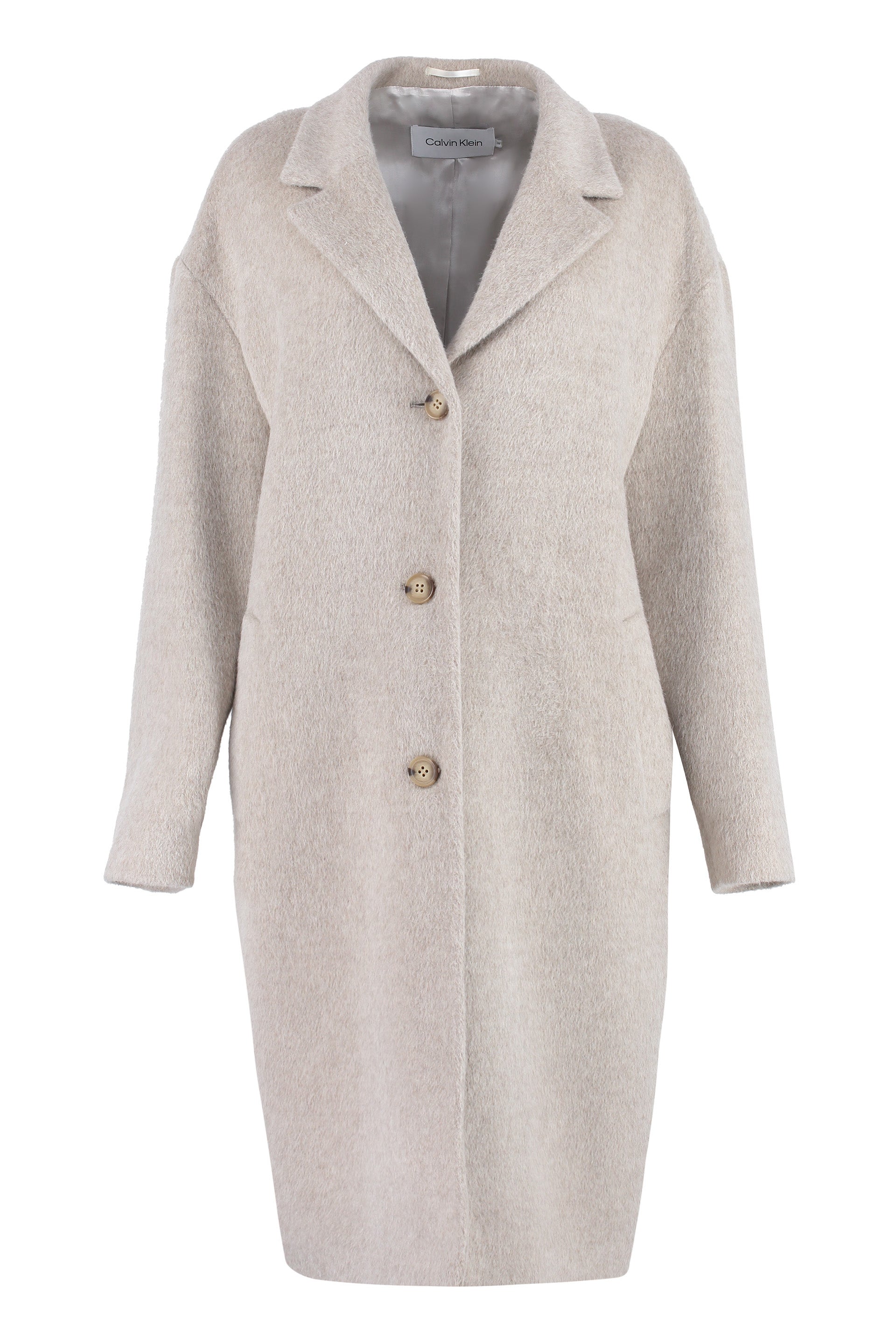 CALVIN KLEIN - Alpaca blend coat Ecru - The Corner