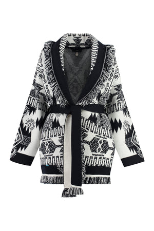 Jacquard knit cardigan-0