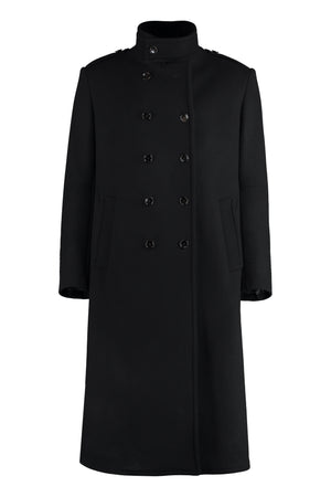 Double-breasted virgin wool  coat-0