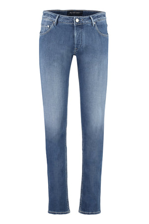 5-pocket straight-leg jeans-0