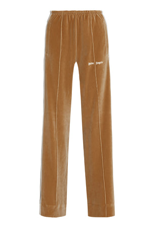 Palm Angels Brown Velvet Track Pants