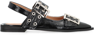 Feminine Buckle eco-leather slingback-1