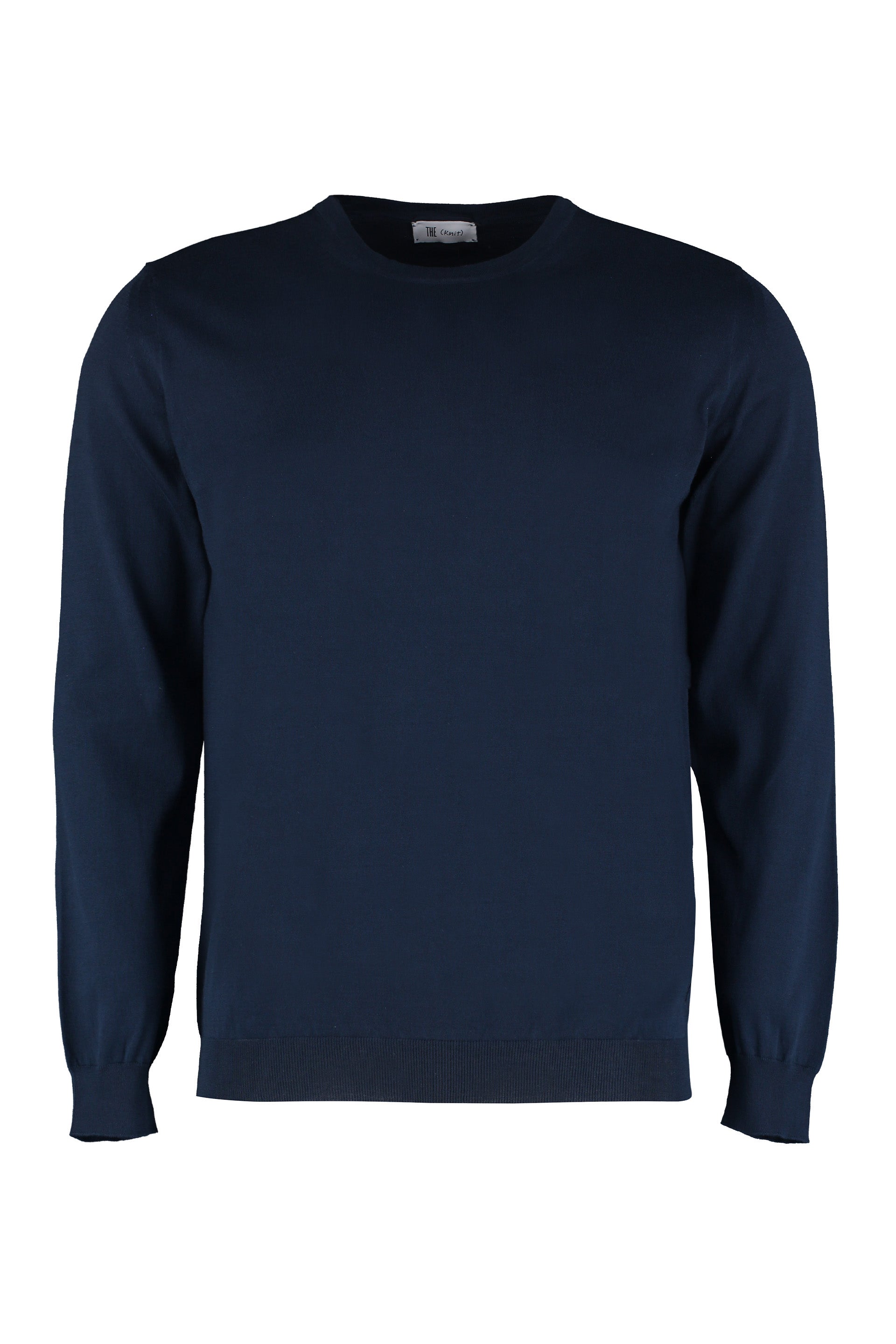 THE (Alphabet) - The (Knit) - Cotton crew-neck sweater blue - The Corner