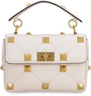 VALENTINO GARAVANI: Rockstud bag in leather with studs - Ivory