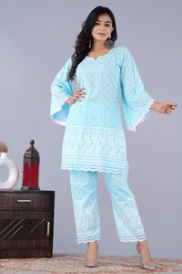 Bell Sleeves Kurti Palazzo Set