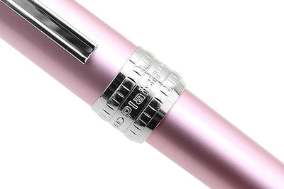 PLATINUM Plaisir Fountain Ink Pen with SS Fine Nib, Pink Barrel, Cap, Anodized Aluminium Body With Shiny Surface, Black Ink Cartridge Included, Slip and Seal Cap Design.
