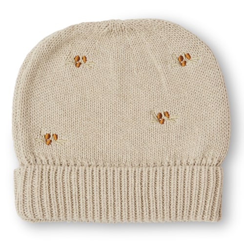 Haricotte knitted beanie - Pistachio shell melange