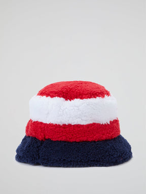 Colour Block Plush Bucket Hat