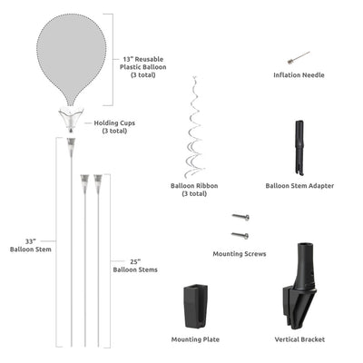 PermaShine® 3-Balloon Bouquet Upright Bracket Kit