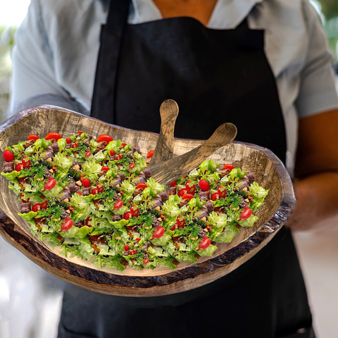 18 inch salad bowl great for large gatherings. Handmade in the USA.