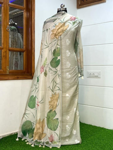 Banarasi unsitched suit