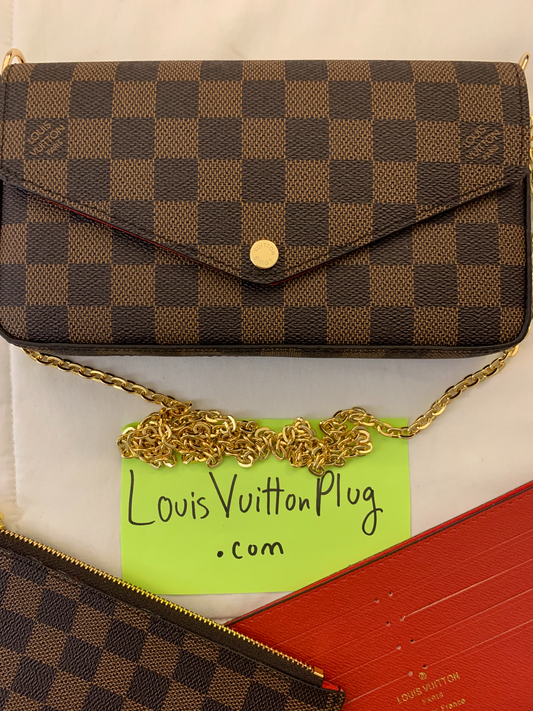 Lv Felicie Pochette Damier Ebene