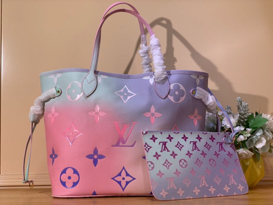 Louis Vuitton Sunrise Pastel Spring in the city Neverfull MM 