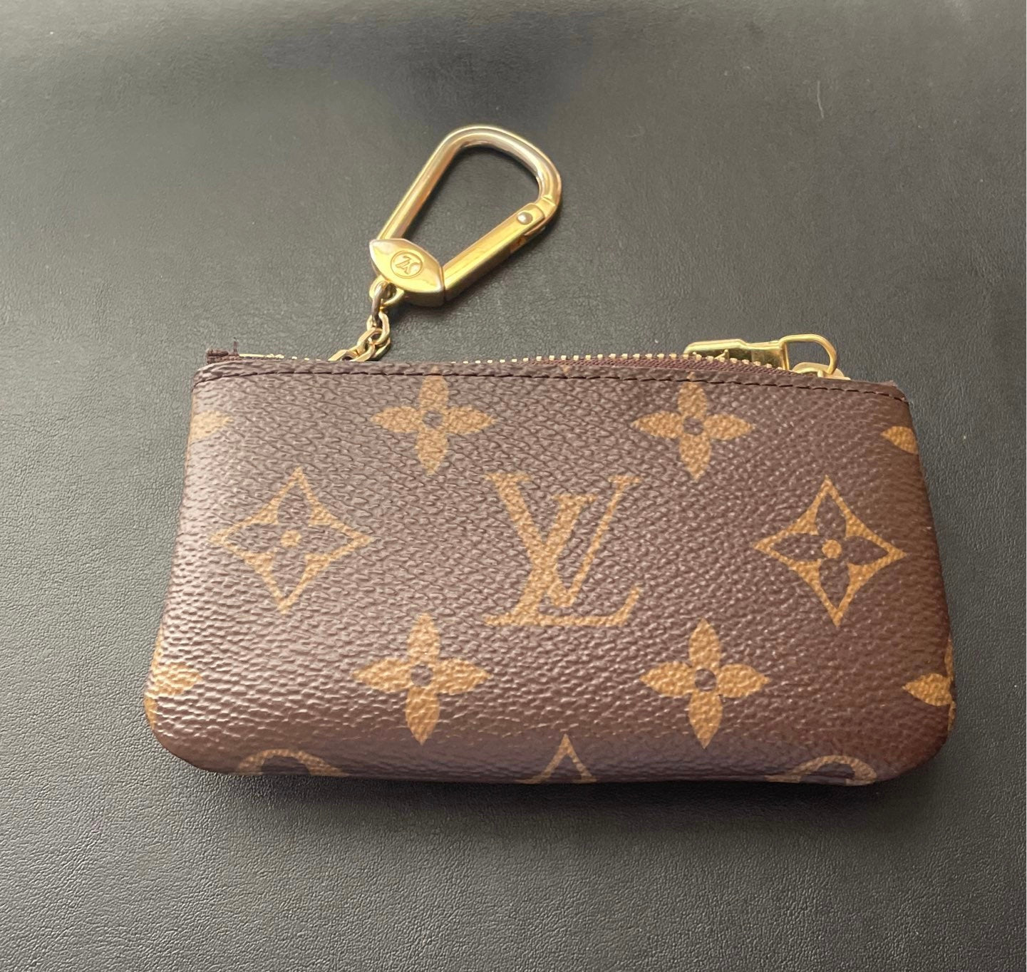 Louis Vuitton Key Pouch Monogram Vernis Metallic BluePink in Patent Calf  Leather with Goldtone  US