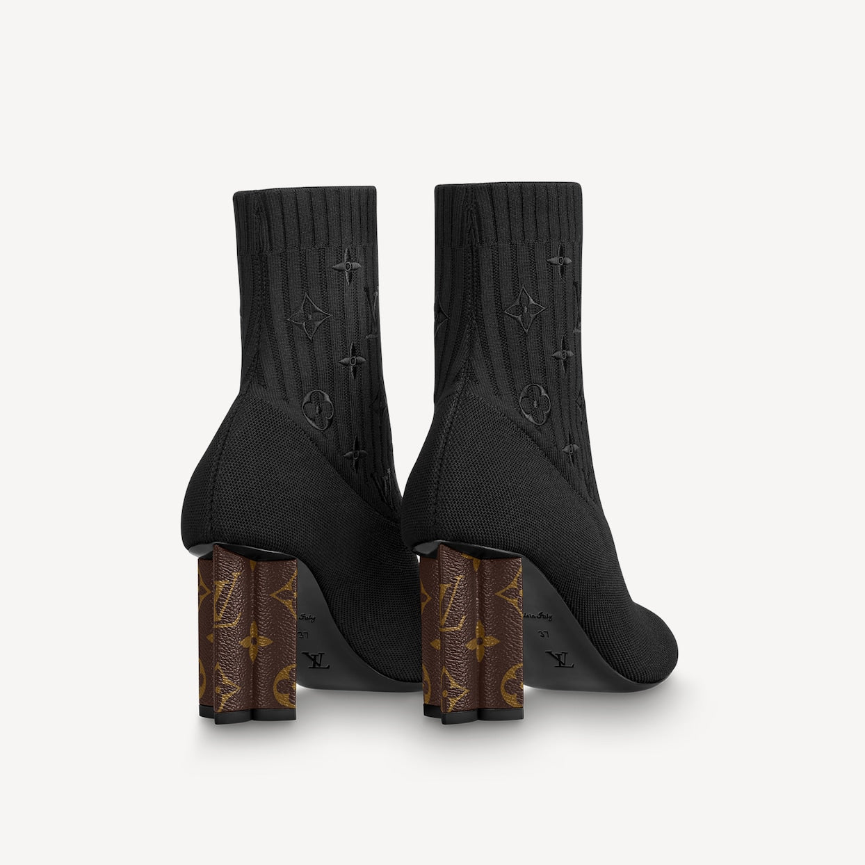 Sock Boots Monogram Heel  sofleeky