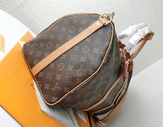 Authentic Louis Vuitton Monogram Eclipse Keepall Bandoulière 45 Travel Bag