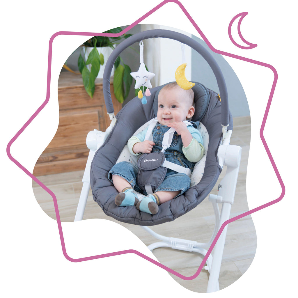 BADABULLE Arche d'éveil bébé universelle, 3 jouets sensoriels