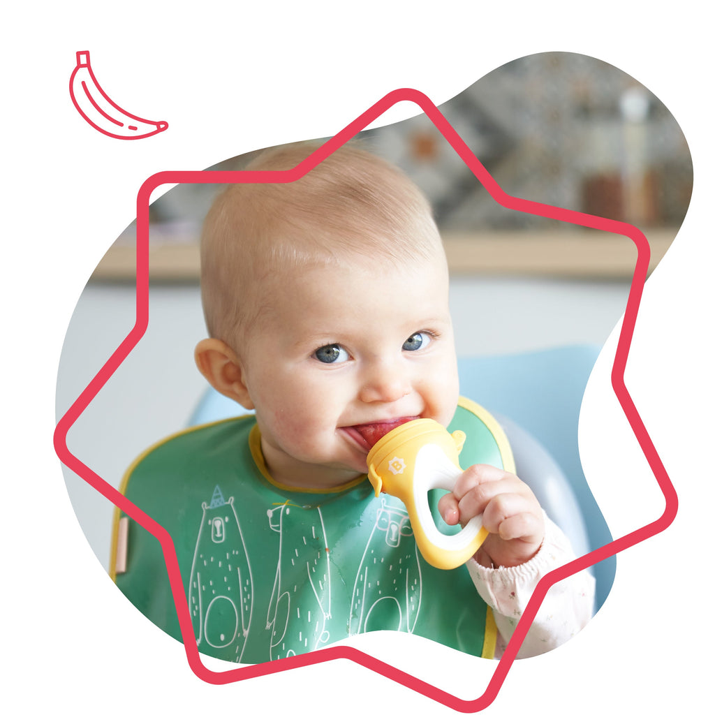 Assiette bébé compartiment anti-dérapante en silicone Corail - Ekobo