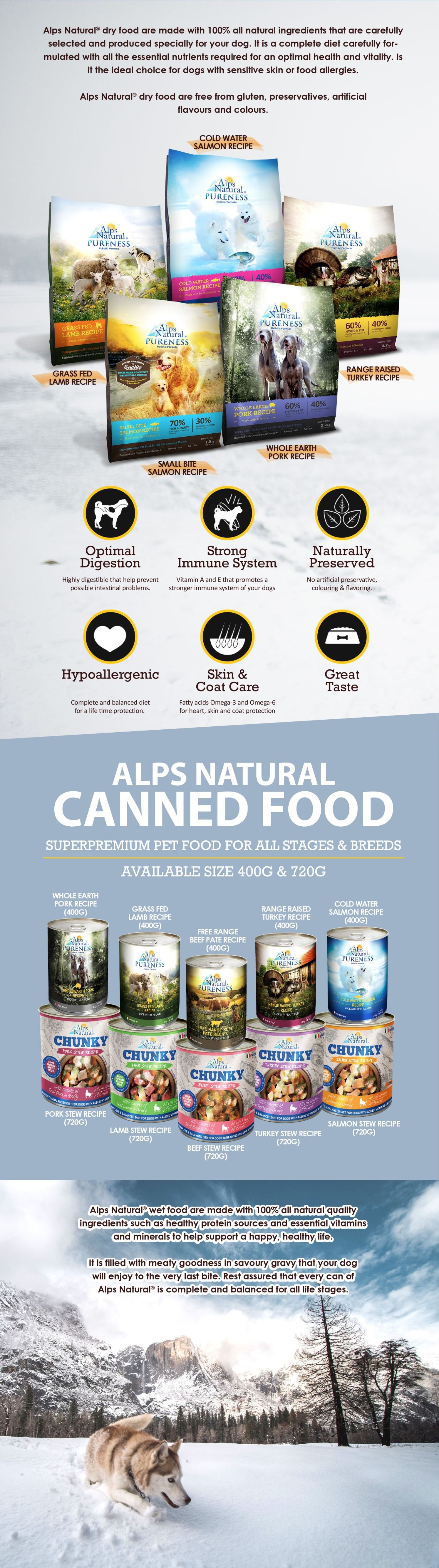 [CTN OF 12] Alps Natural Canned Dog Food - Chunky Turkey Stew Recipe (720g)