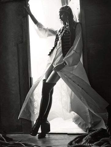 Ozone Design's classic stripe sock featured in vogue magazine