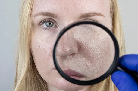 Image of oily and problem skin, illustrating skin concerns and imperfections