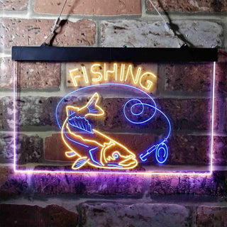 ADVPRO Marlin Fish Room Man Cave Dual-Color LED Neon Sign