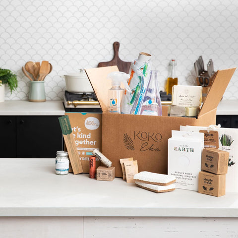 koko eko box surrounded by products