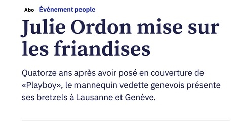 Presseartikel - Tribune de Genève