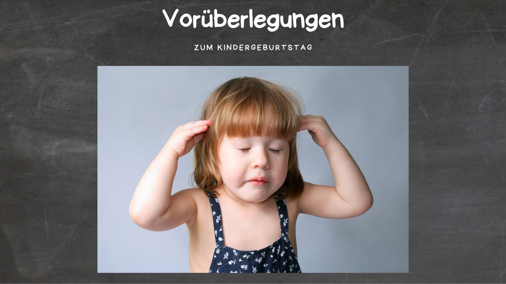 Kindergeburtstag planen - Vorüberlegungen: Auf diesem Bild denkt ein kleines Mädchen angestrengt nach