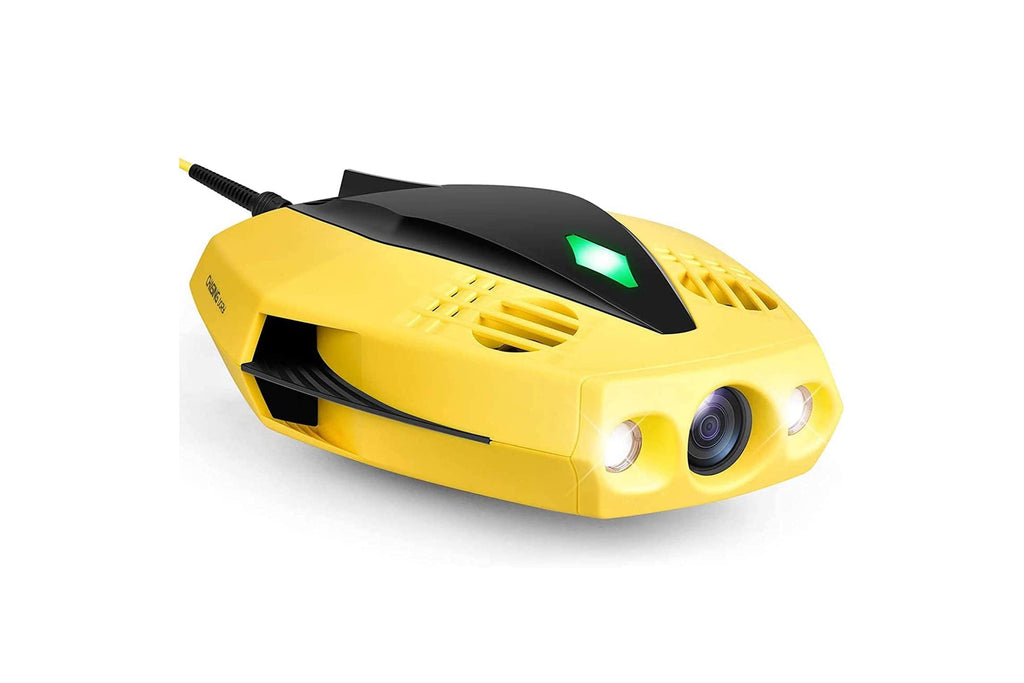 Yellow underwater drone