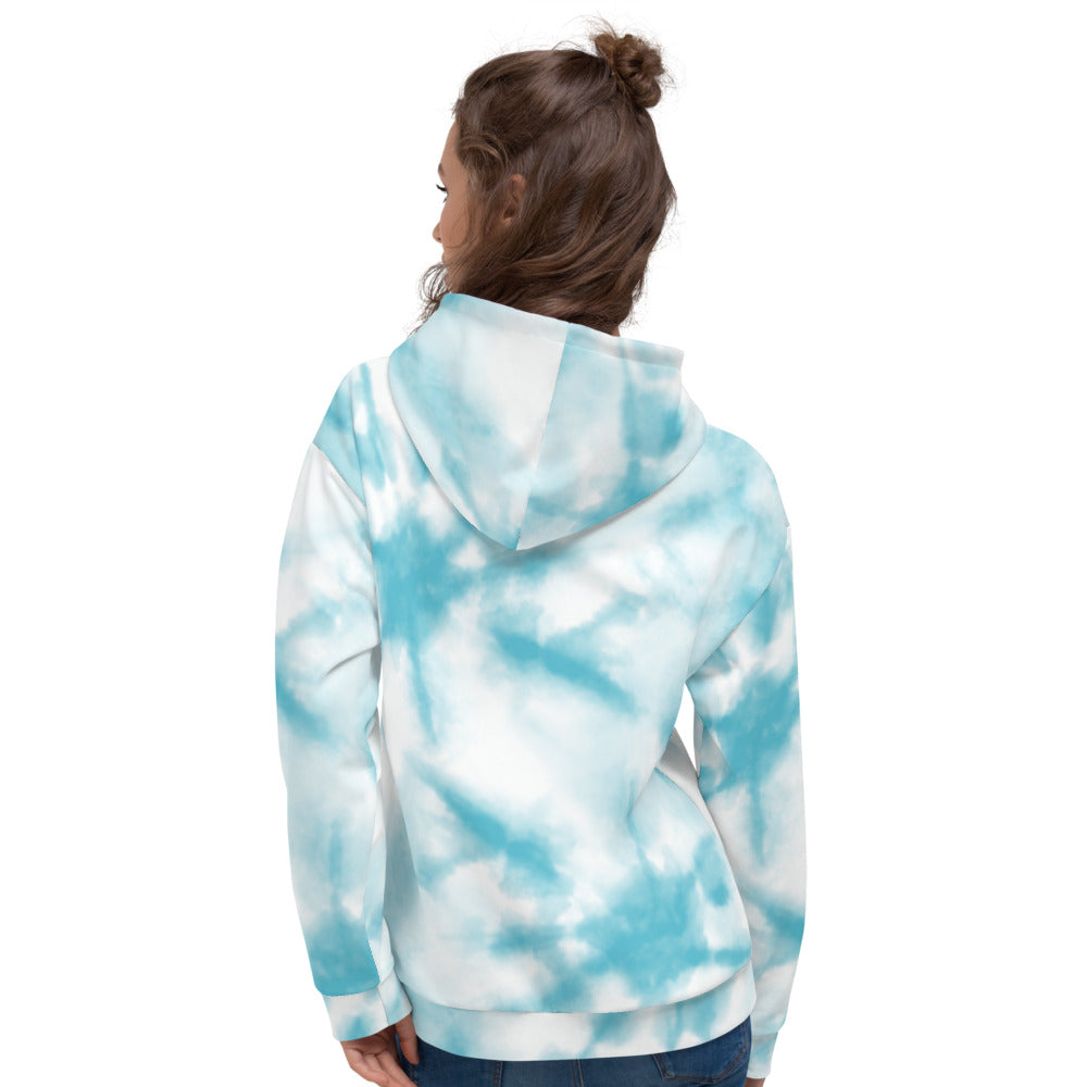 Pastel Pink Blue Tie Dye Scrunch Splotch Hoodie S M L XL 2XL 3XL 4XL 5XL  Plus