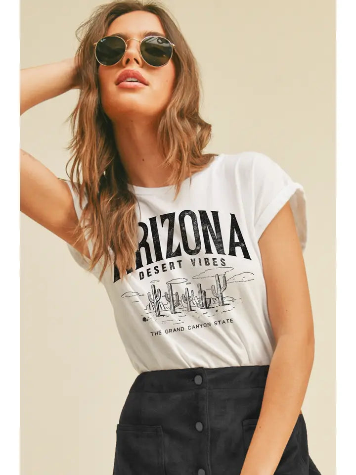Arizona Desert Vibes Graphic Tee-White