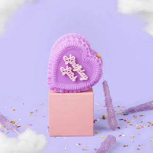 Birthday Bitch Heart Candle - Blush & Cactus