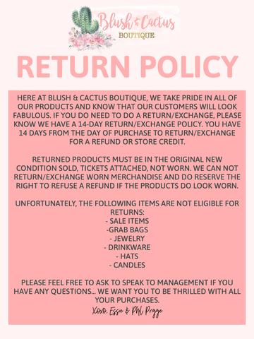 Return & Shipping Policy