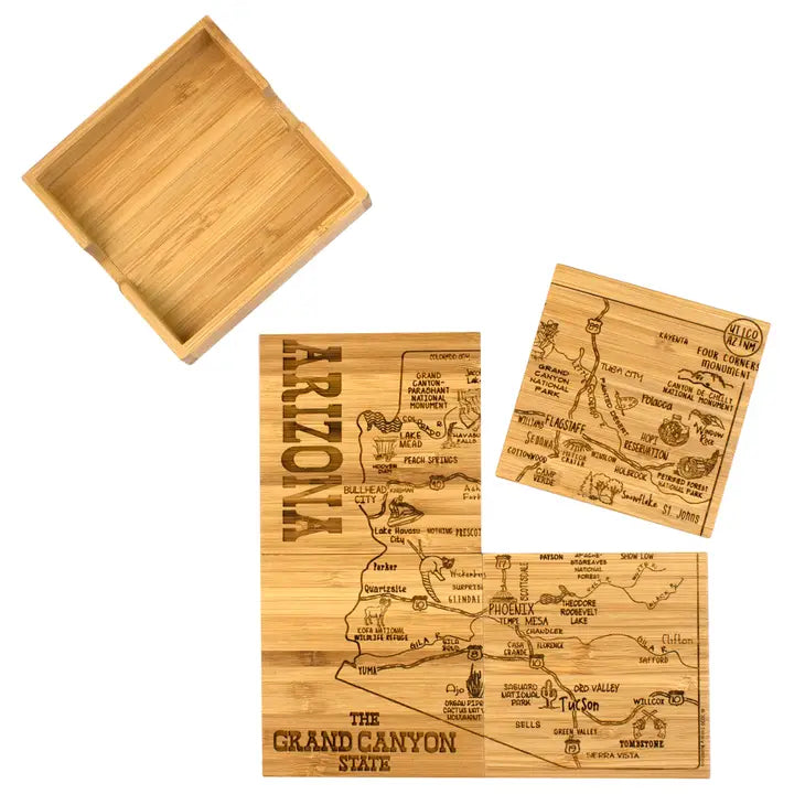 Arizona Puzzle 4-Pc. Coaster Set with Case
